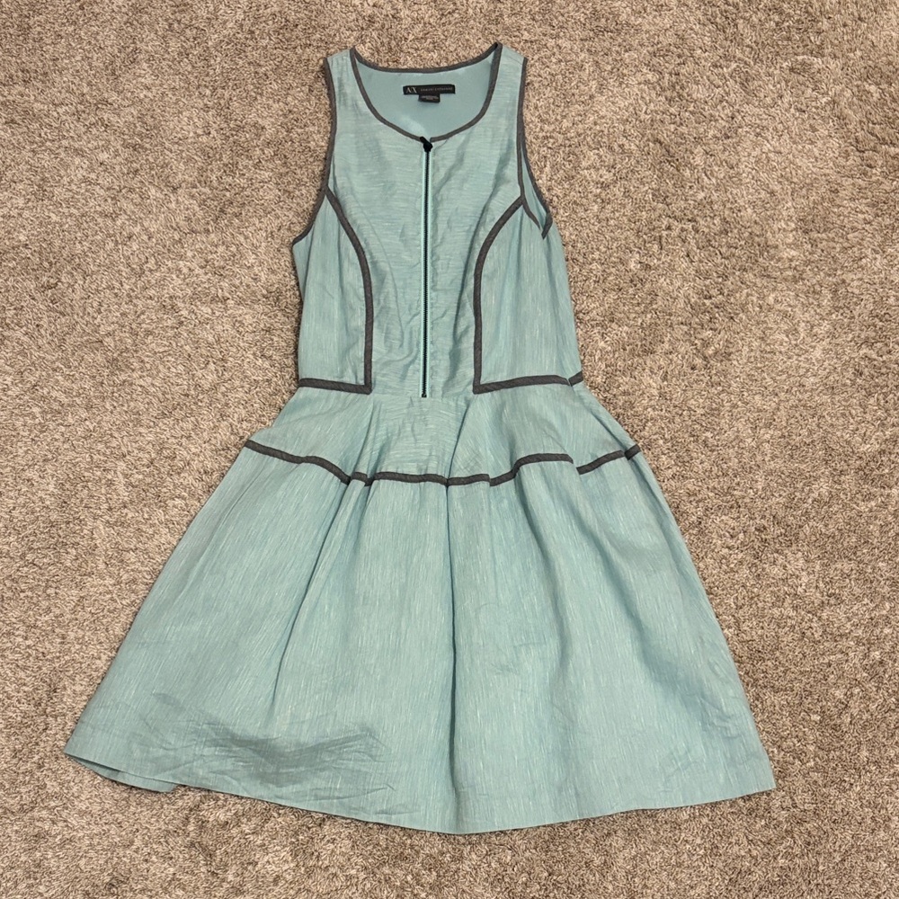 Armani Exchange Mint Top with Gray Trim